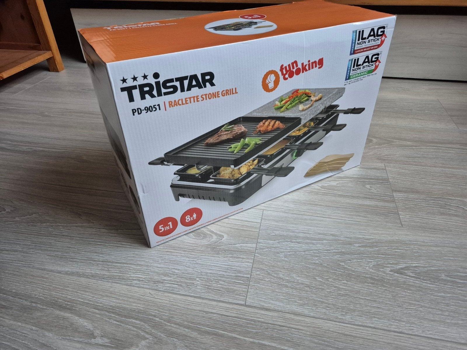Tristar PD-9051 Gourmetset met raclette stone grill, Ophalen of Verzenden, Nieuw, 8 personen of meer