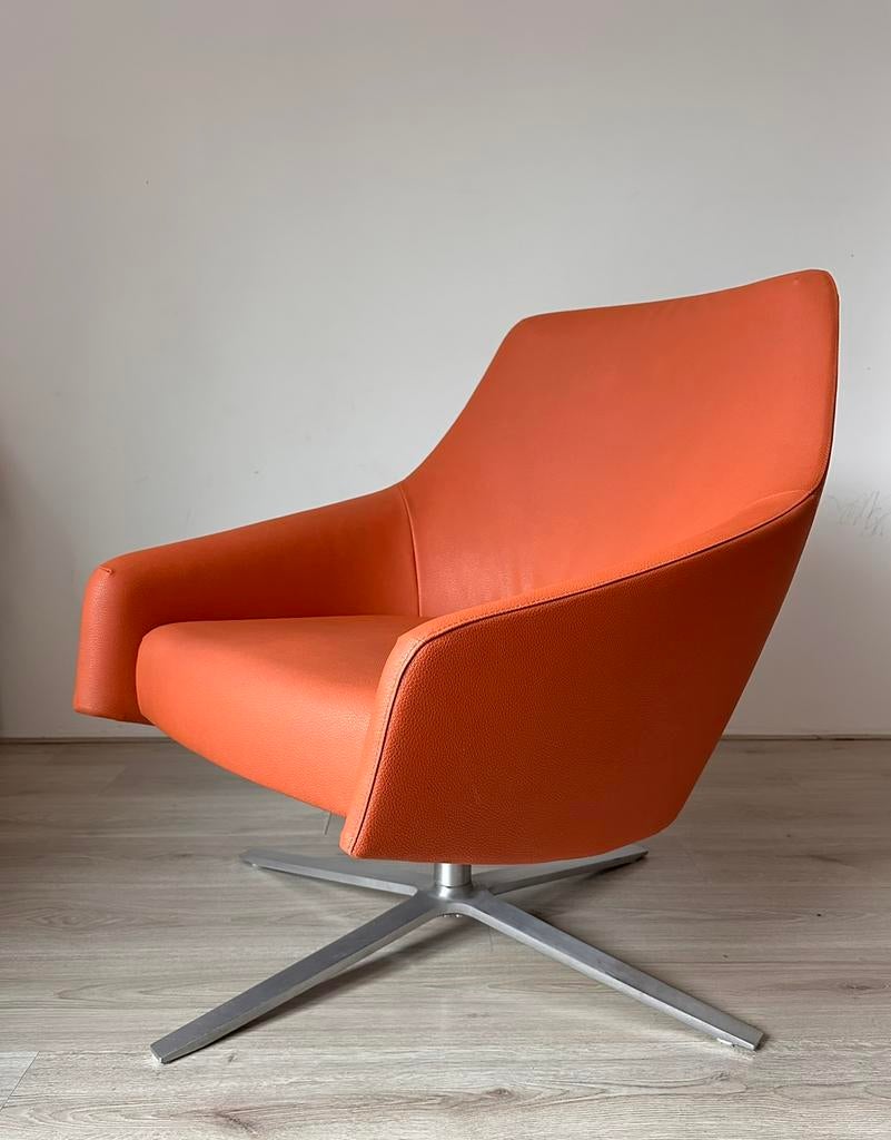 Montis Puk design fauteuil, Huis en Inrichting, Fauteuils, Zo goed als nieuw, Leer, 50 tot 75 cm, 75 tot 100 cm, Ophalen