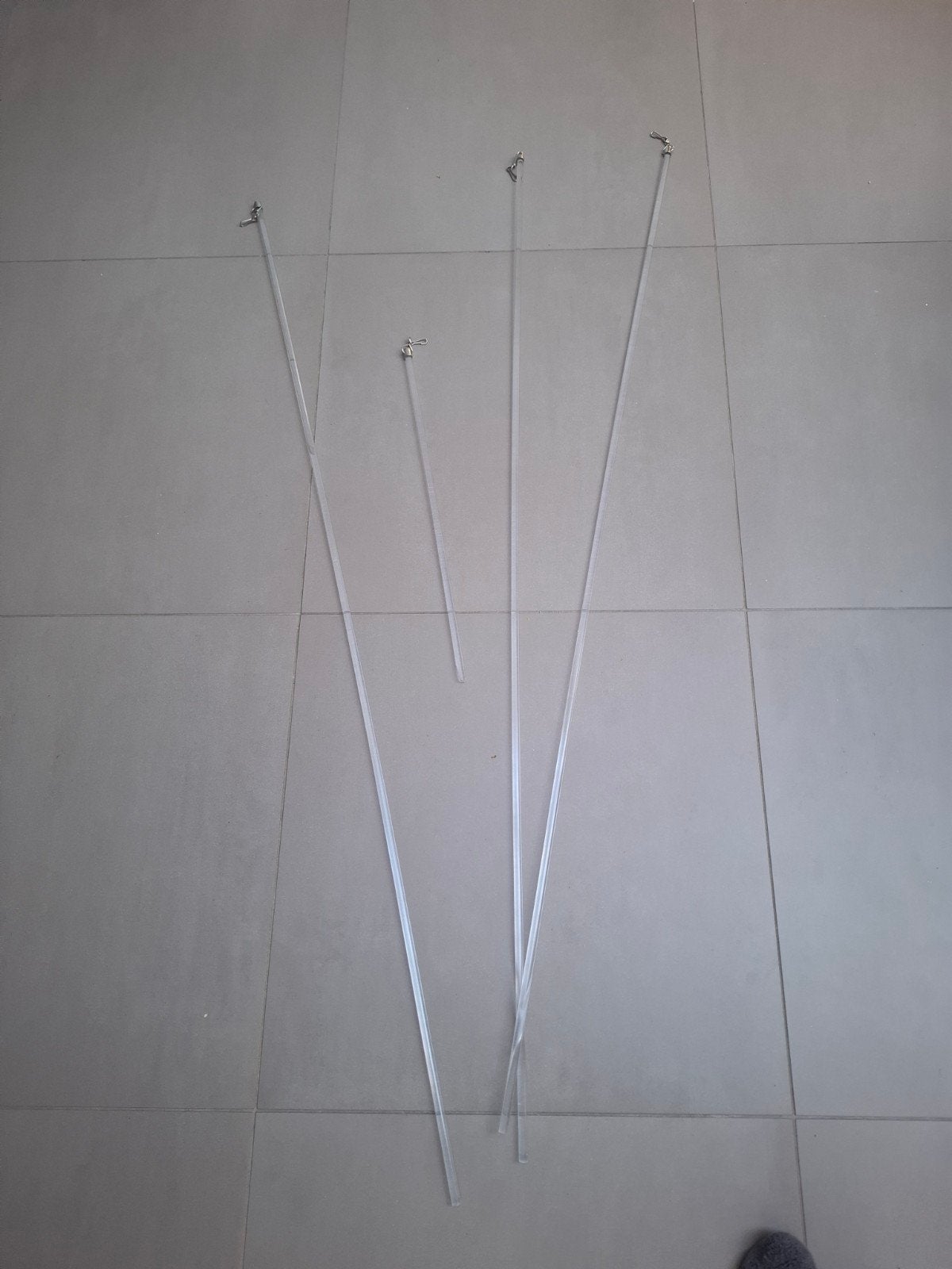 Gordijnrails trekstokken - set van 4 stuks, Ophalen of Verzenden, Kunststof