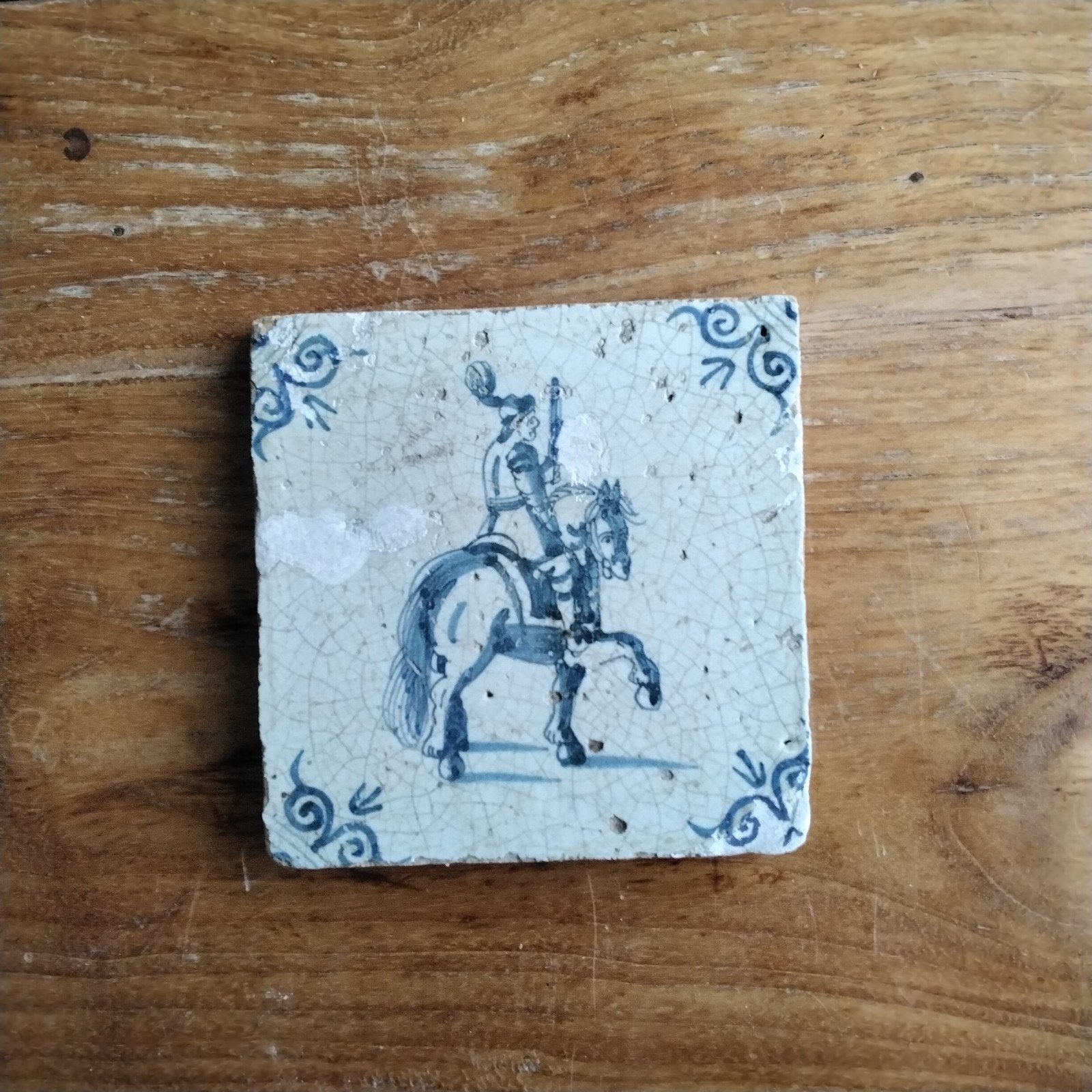 ruiter tegel  1680 - 1700, Antiek en Kunst, Antiek | Wandborden en Tegels, Ophalen of Verzenden