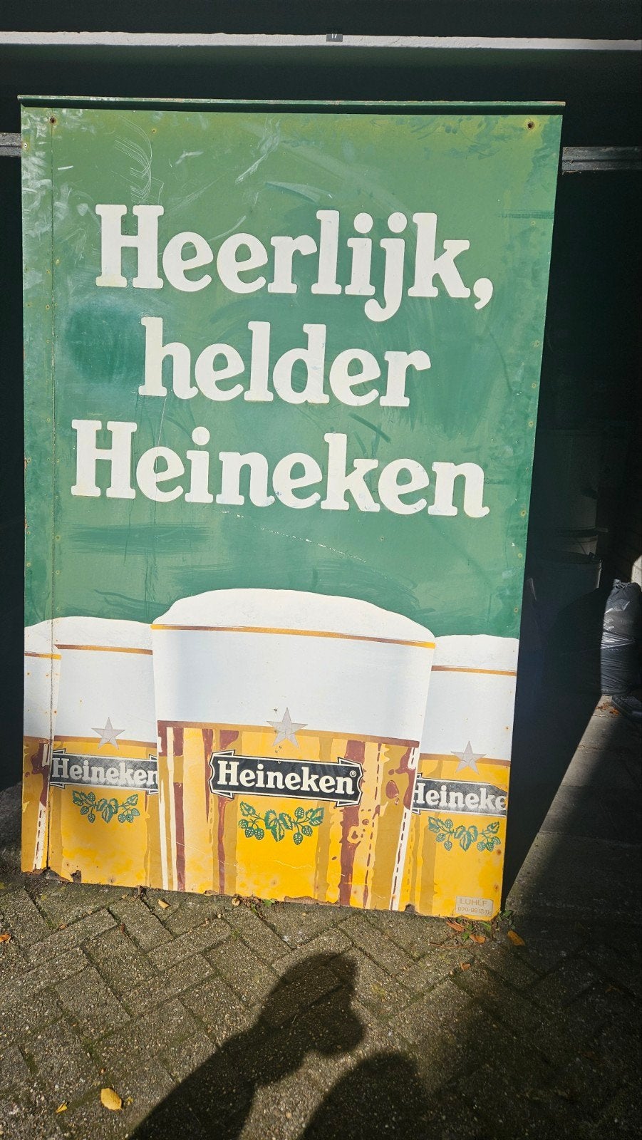oud houten Heineken bord 130x200cm, Verzamelen, Ophalen, Reclamebord