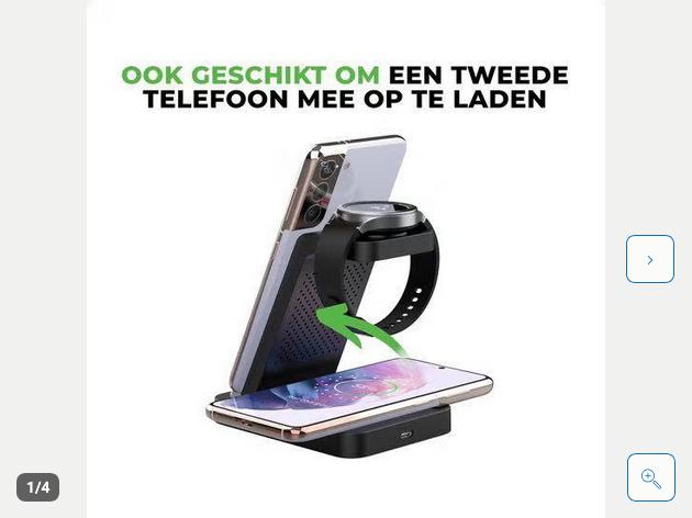 iSetchi Draadloze 3-in-1 Oplader 15 W, Ophalen of Verzenden, Nieuw, Apple iPhone