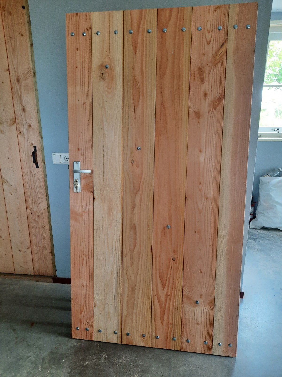 Douglas houten schuurdeuren op maat, Tuin en Terras, Tuinpoorten, Ophalen, Minder dan 100 cm, Nieuw, Draaipoort