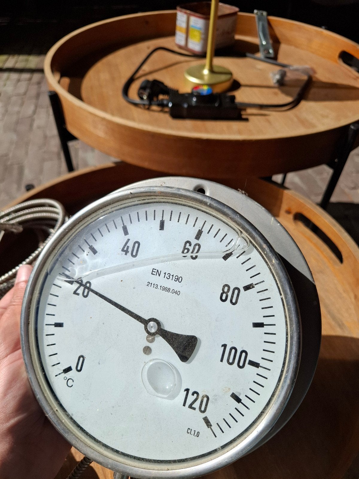 Professionele Vijver Temperatuurmeter, Ophalen