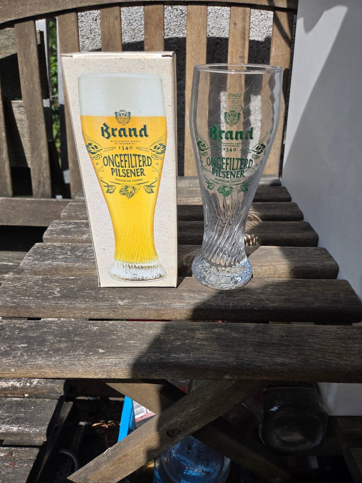 Bierglas Brand in doos, Verzamelen, Biermerken, Ophalen of Verzenden, Zo goed als nieuw, Glas of Glazen, Brand