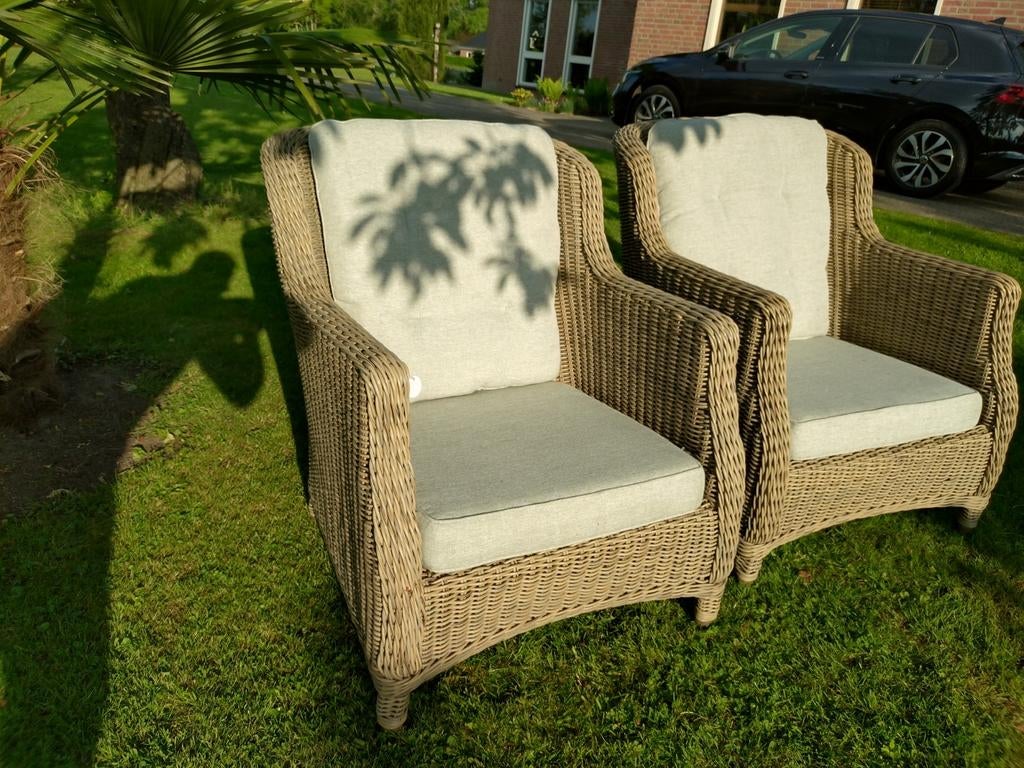 4 Seasons Brighton XXL lounge stoelen 2x, Ophalen, Gebruikt, Wicker