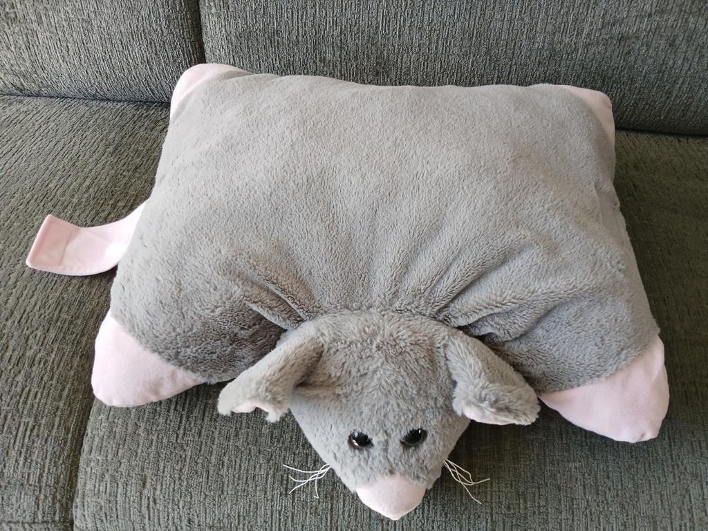 Knuffel kussen muis 2 in 1 knuffel en kussen, Ophalen of Verzenden, Zo goed als nieuw, Overige typen