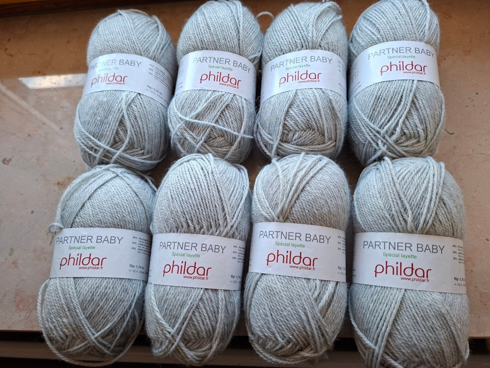 8x50 gr Phildar partner baby, Breien of Haken, Phildar, Nieuw, Ophalen of Verzenden