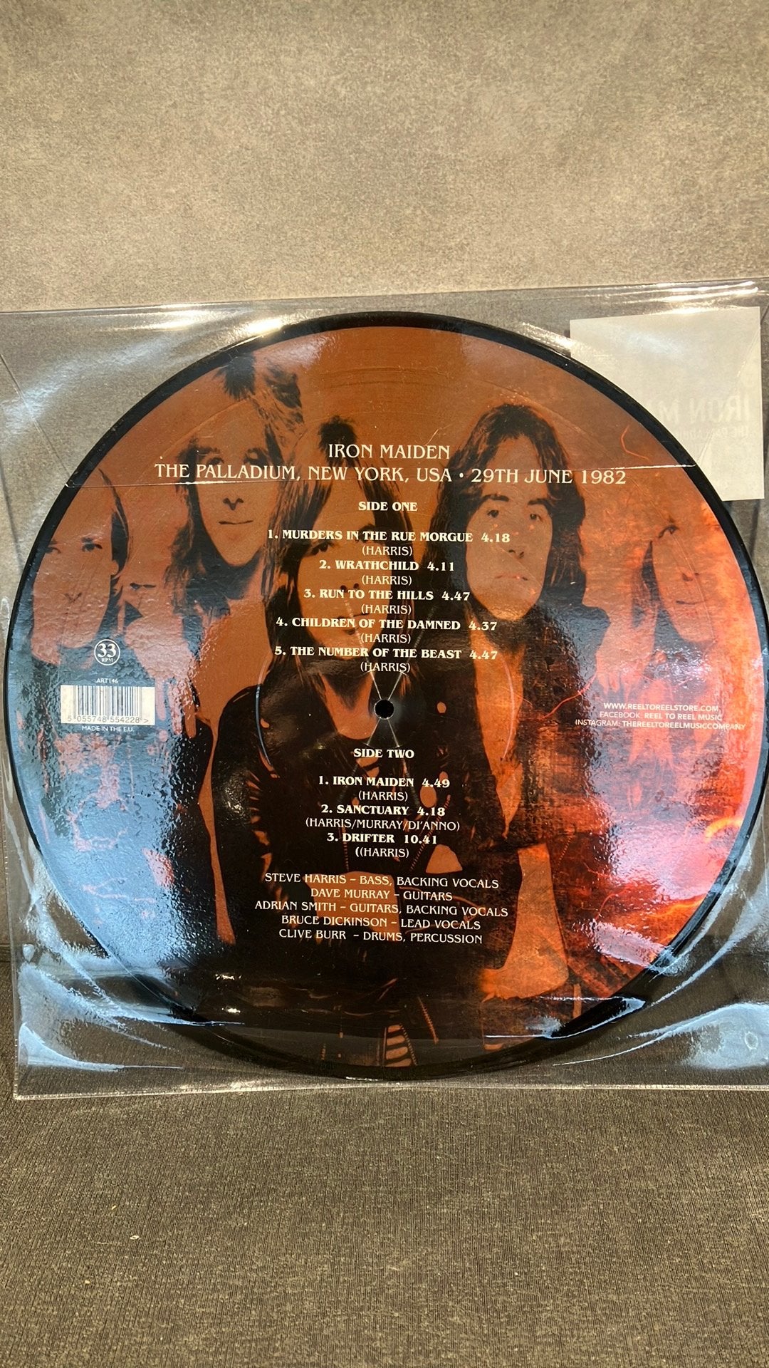 Iron Maiden - Live in New York 1982 ( picture disc), Picture disc, Heavy metal, Ophalen of Verzenden, 12 inch