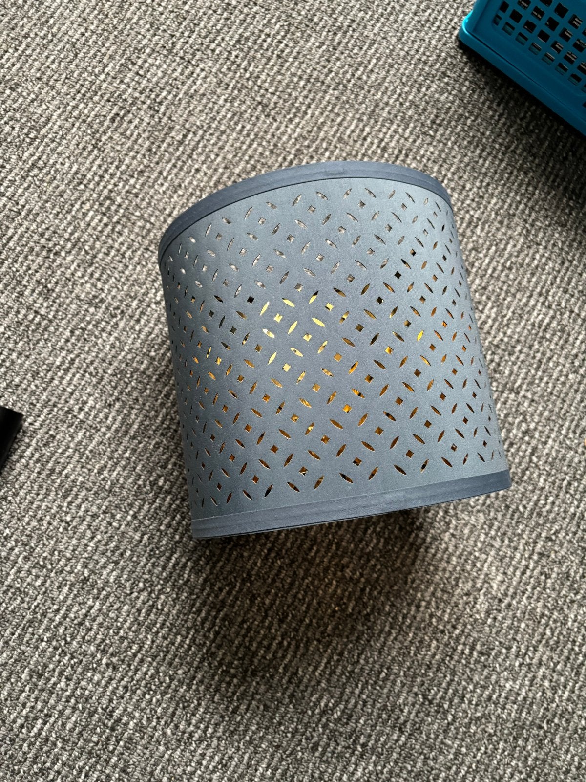 Stijlvolle lampenkap met goudkleurige binnenkant, Huis en Inrichting, Ophalen, Rond, 22 cm, Zo goed als nieuw