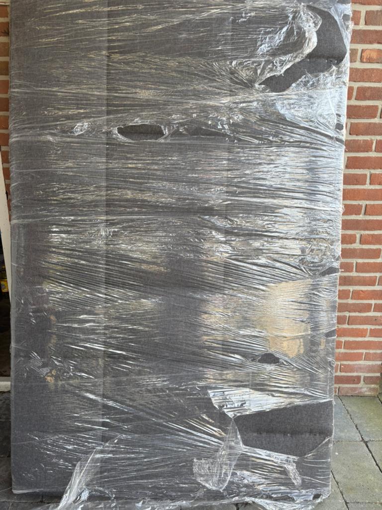 Emma sleep hoofdbord donkergrijs, Huis en Inrichting, Slaapkamer | Boxsprings, Ophalen, Zo goed als nieuw, Tweepersoons, 180 cm