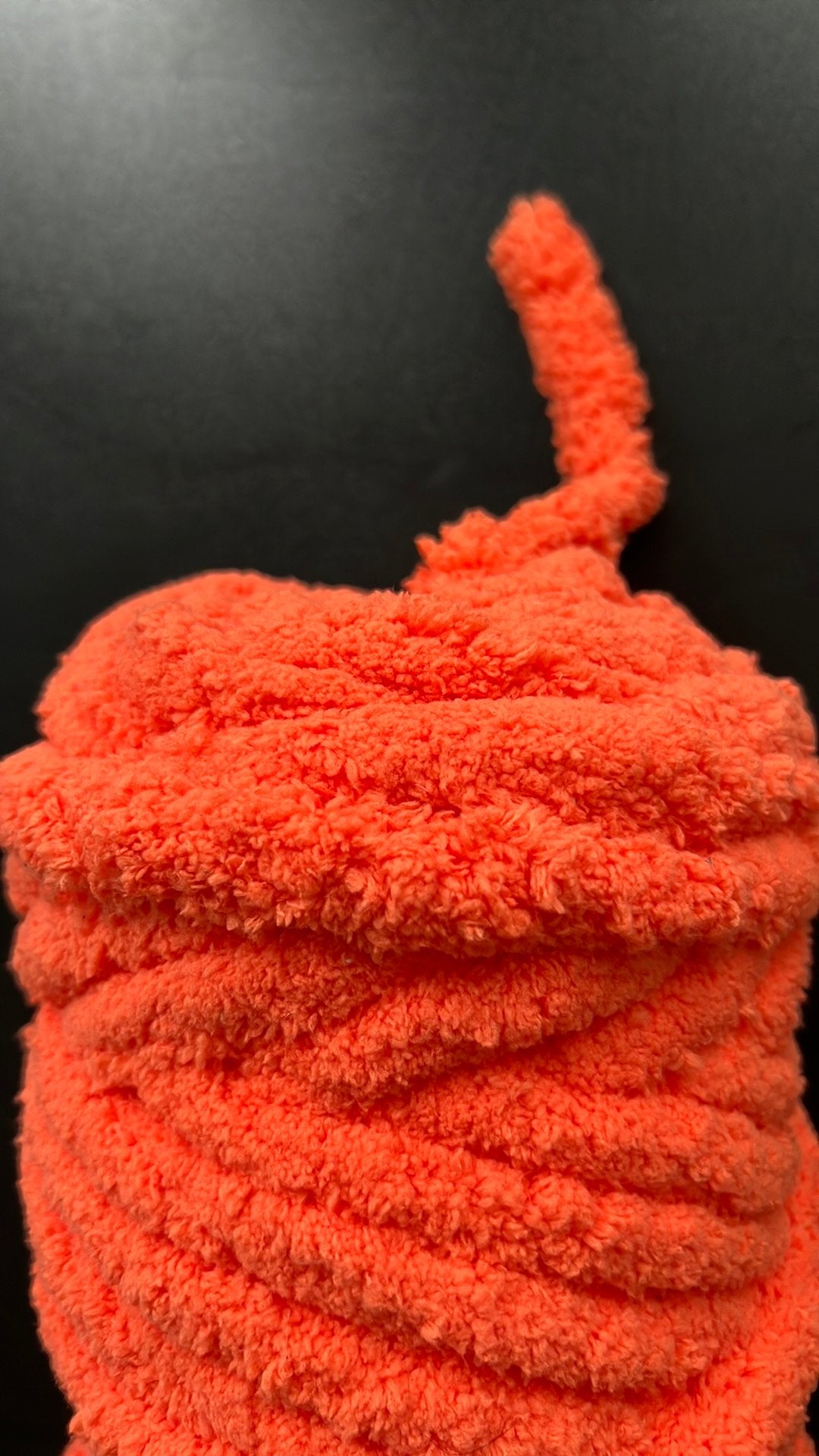 500gr Oranje Chenille Wol - Zacht en Dik Garen, Ophalen, Nieuw, Breien of Haken, Wol of Garen