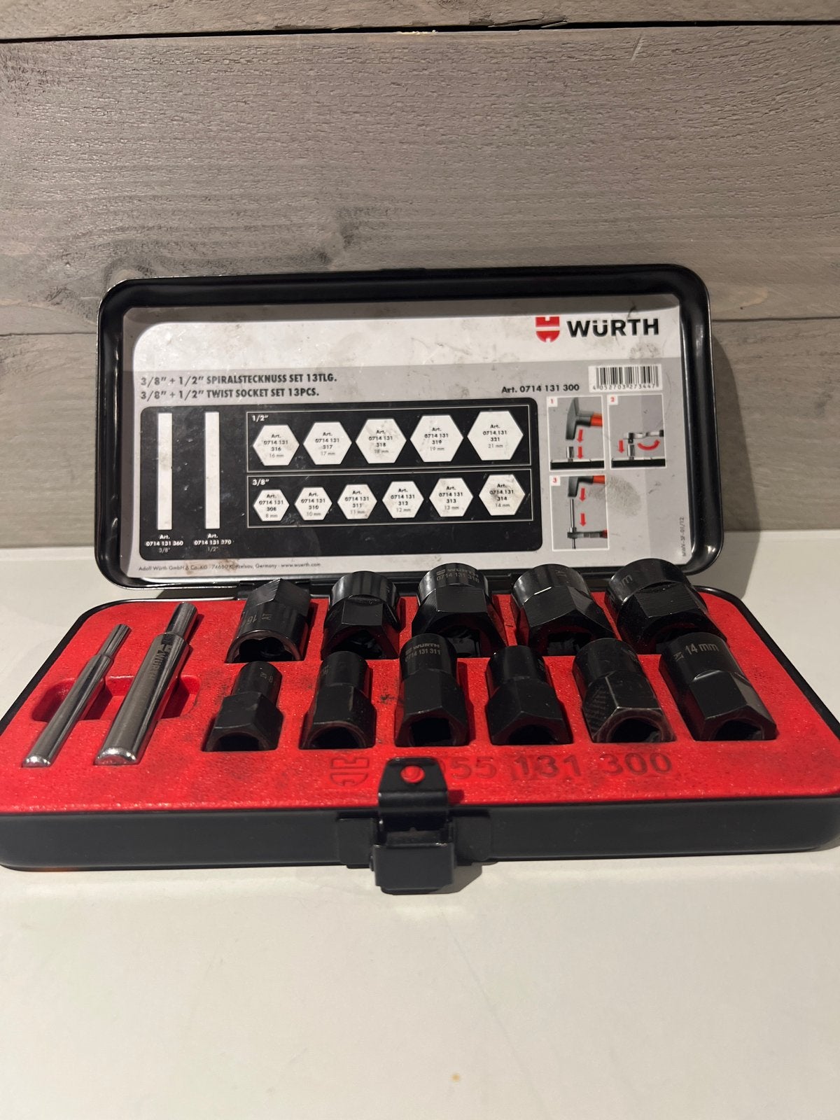 Wurth spiraalsteekmoer set 13-delig, N, N, Nieuw, Ophalen of Verzenden