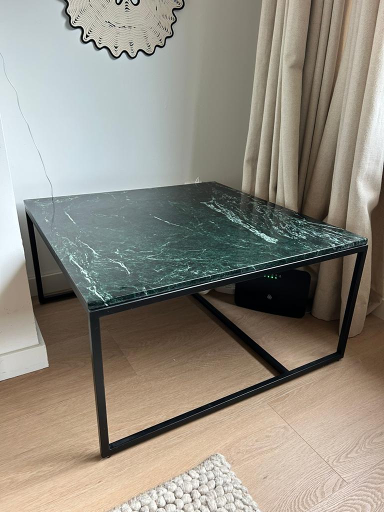 Marmeren salontafel, Ophalen, 100 tot 150 cm, 50 tot 100 cm, Zo goed als nieuw