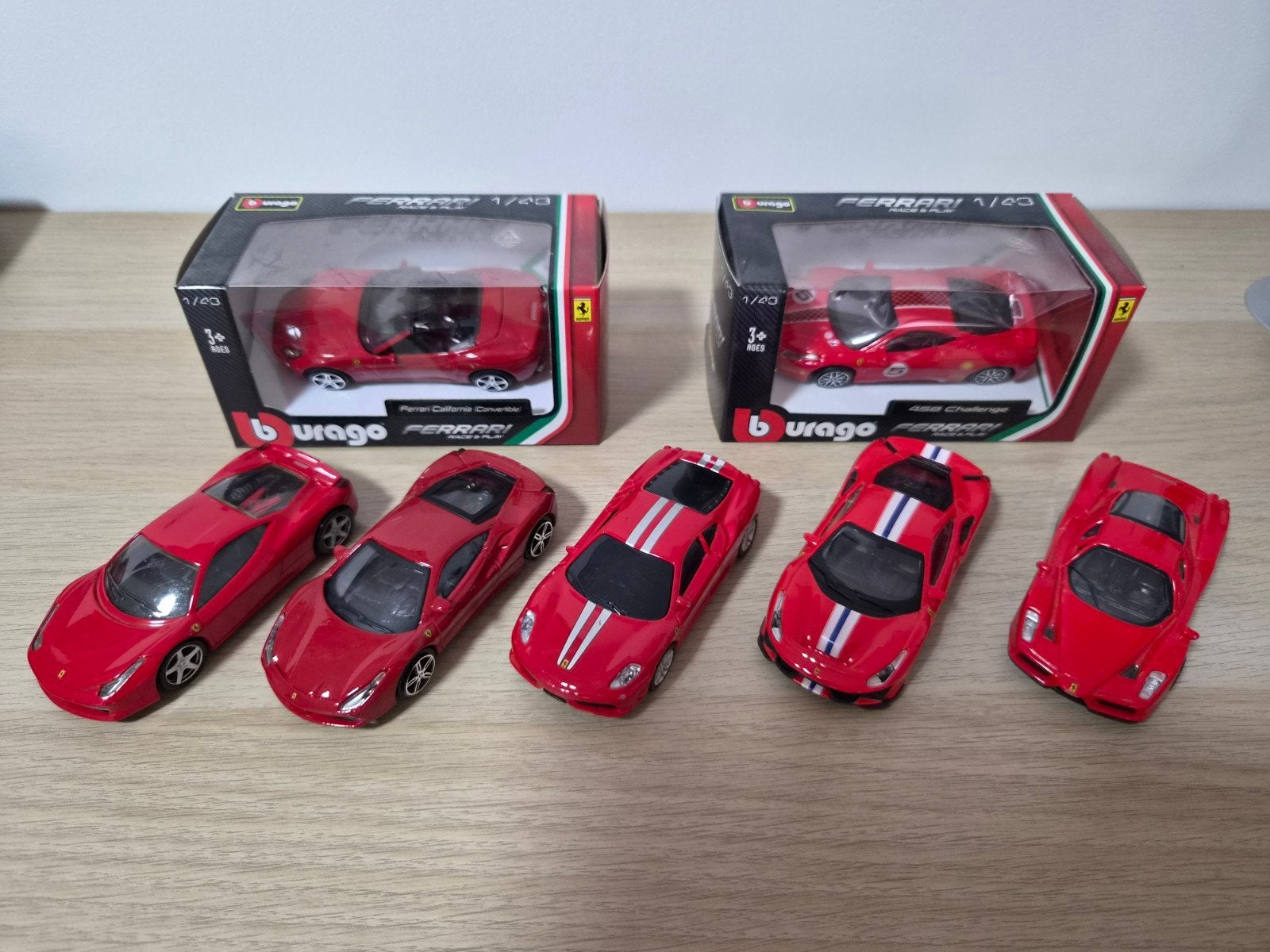Ferrari modelauto's 1:43 - Set van 6, Hobby en Vrije tijd, Ophalen of Verzenden, Gebruikt, Auto, Overige merken