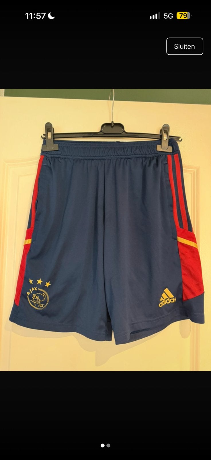 Ajax trainingsbroekje, Blauw, Nieuw, Ophalen of Verzenden, Voetbal