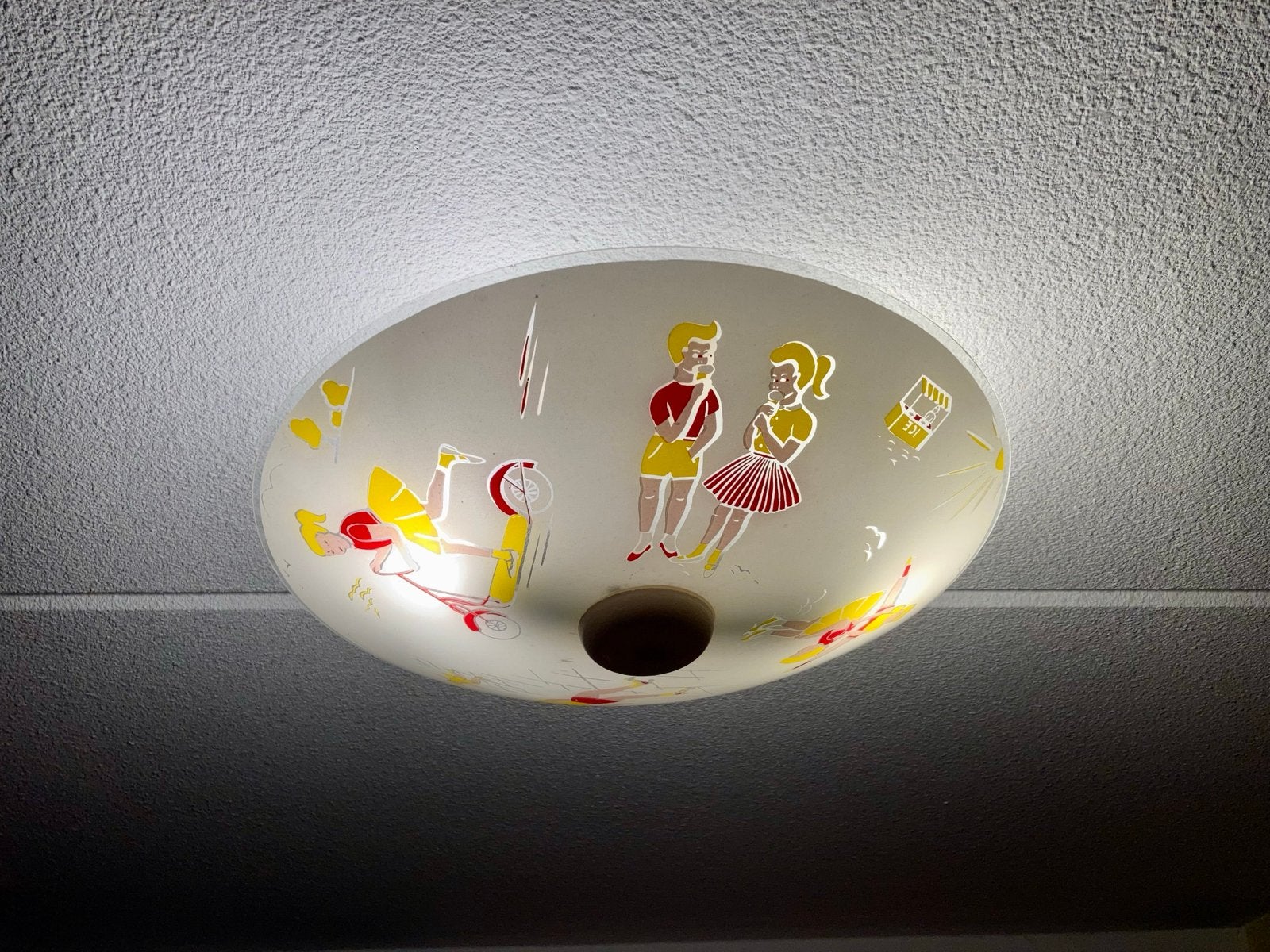 Vintage Plafondlamp Kinderkamer - Jaren '60 Stijl, Ophalen of Verzenden, Gebruikt