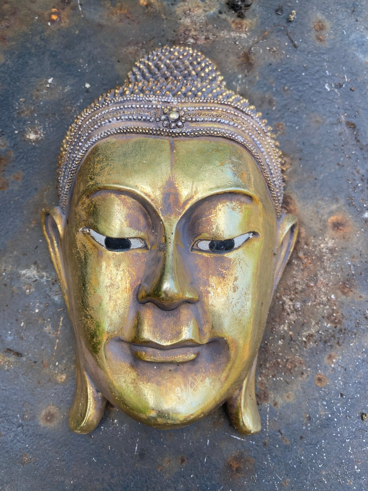 Super mooi Gouden Boeddha Masker Wanddecoratie, Ophalen of Verzenden