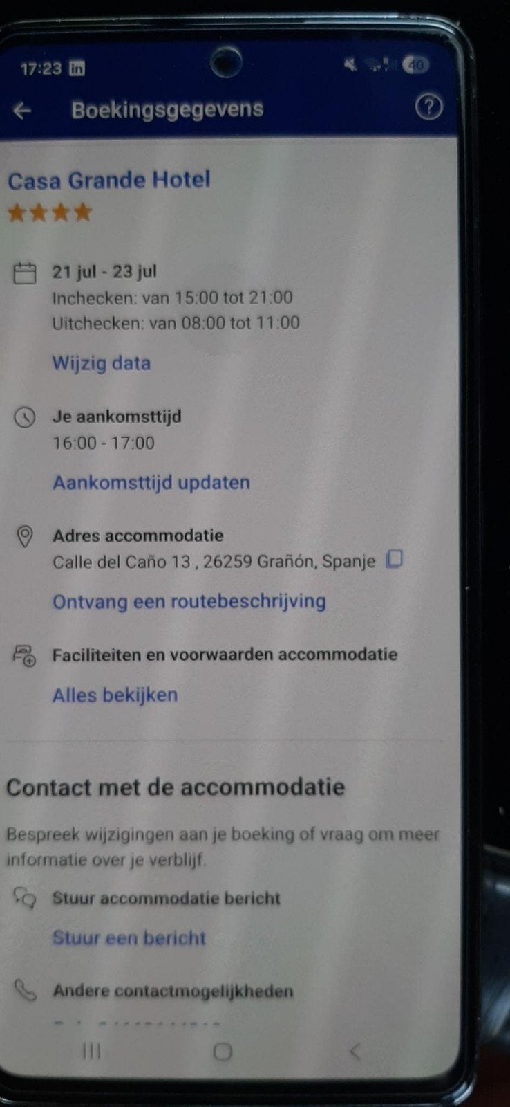 Hotelovernachting Spanje Granon 21-23 juli Santiago route, Tickets en Kaartjes, Twee personen, 2 overnachtingen