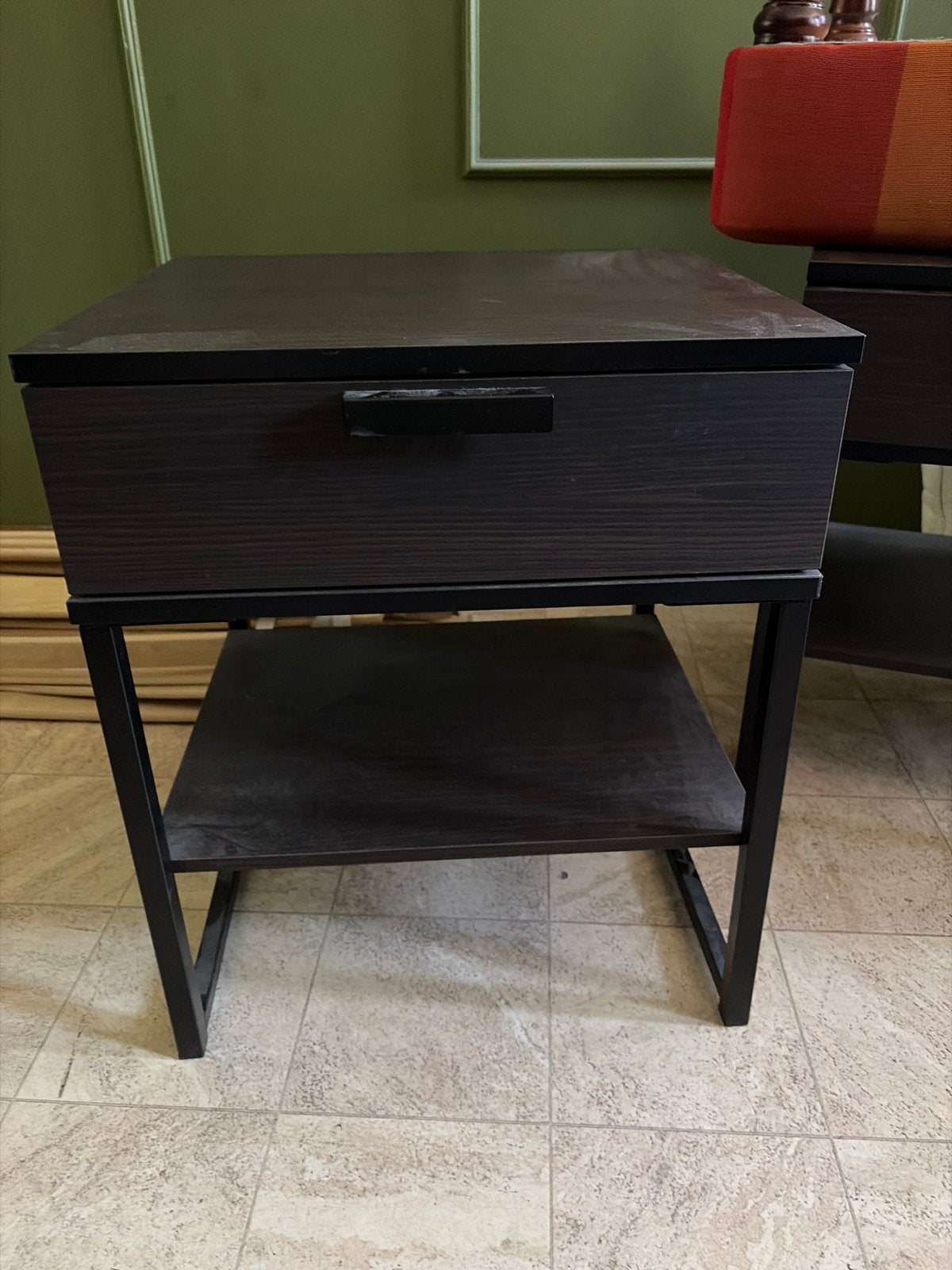 2 IKEA TRYsil Nachtkastje met lade en plank, Ophalen, Minder dan 45 cm, Minder dan 55 cm, Gebruikt