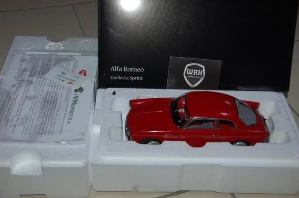 1:18 ALFA ROMEO Giulietta Sprint Veloce red Kyosho inbox WRH, Hobby en Vrije tijd, Modelauto's | 1:18, Verzenden, Zo goed als nieuw