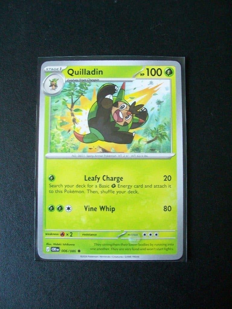 2801: Nieuwe Pokemon Kaart QUILLADIN HP 100 (006/086), Verzenden, Nieuw, Losse kaart