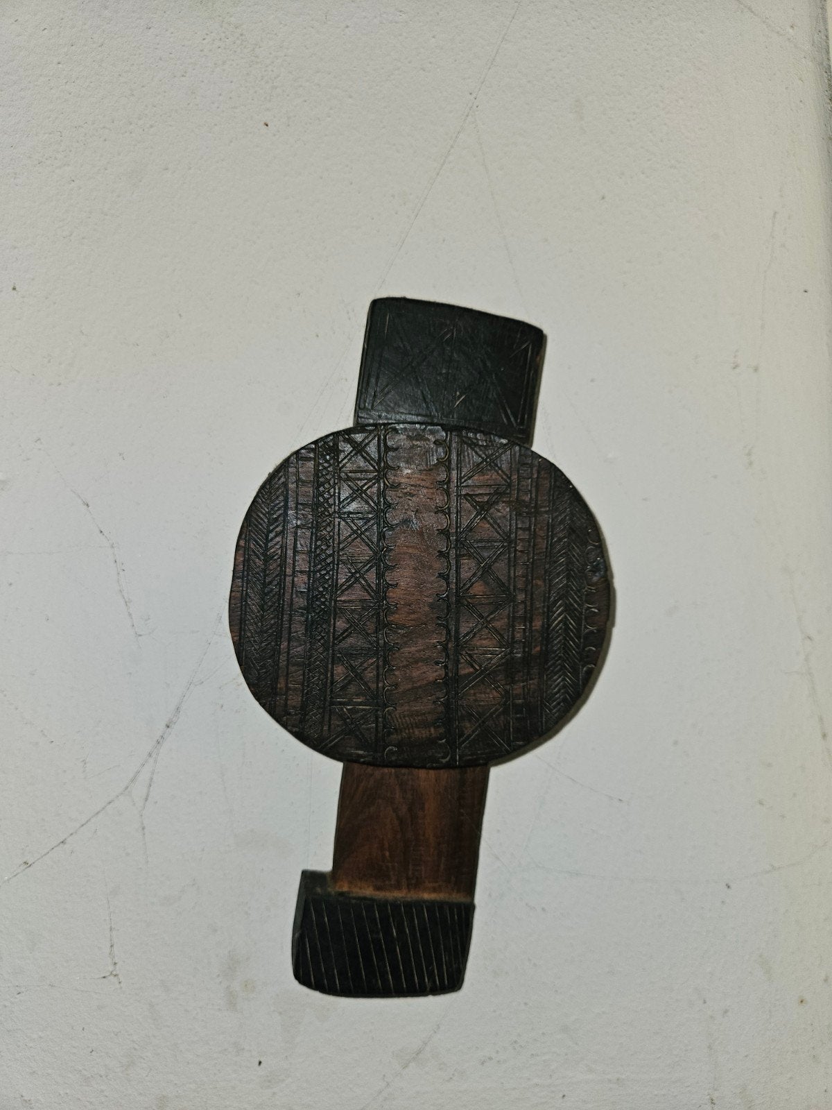 Authentiek handgesneden houten slot – Oost-Afrika, Ophalen of Verzenden, Afrika, Hout