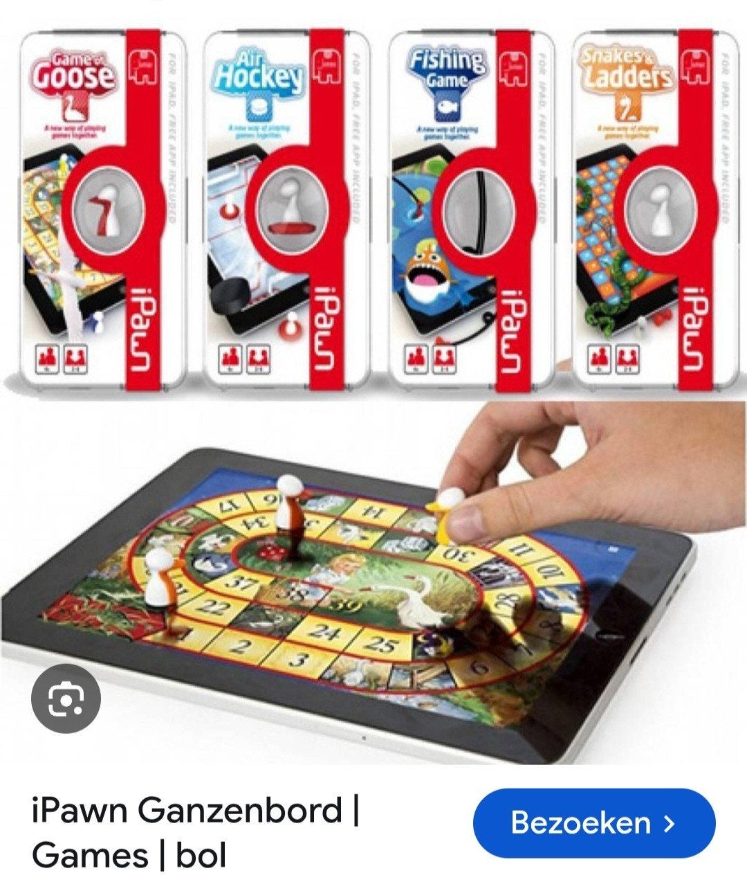 ipad ganzebord van Jumbo iPAWN, Drie of vier spelers, Ophalen of Verzenden, Zo goed als nieuw, Jumbo