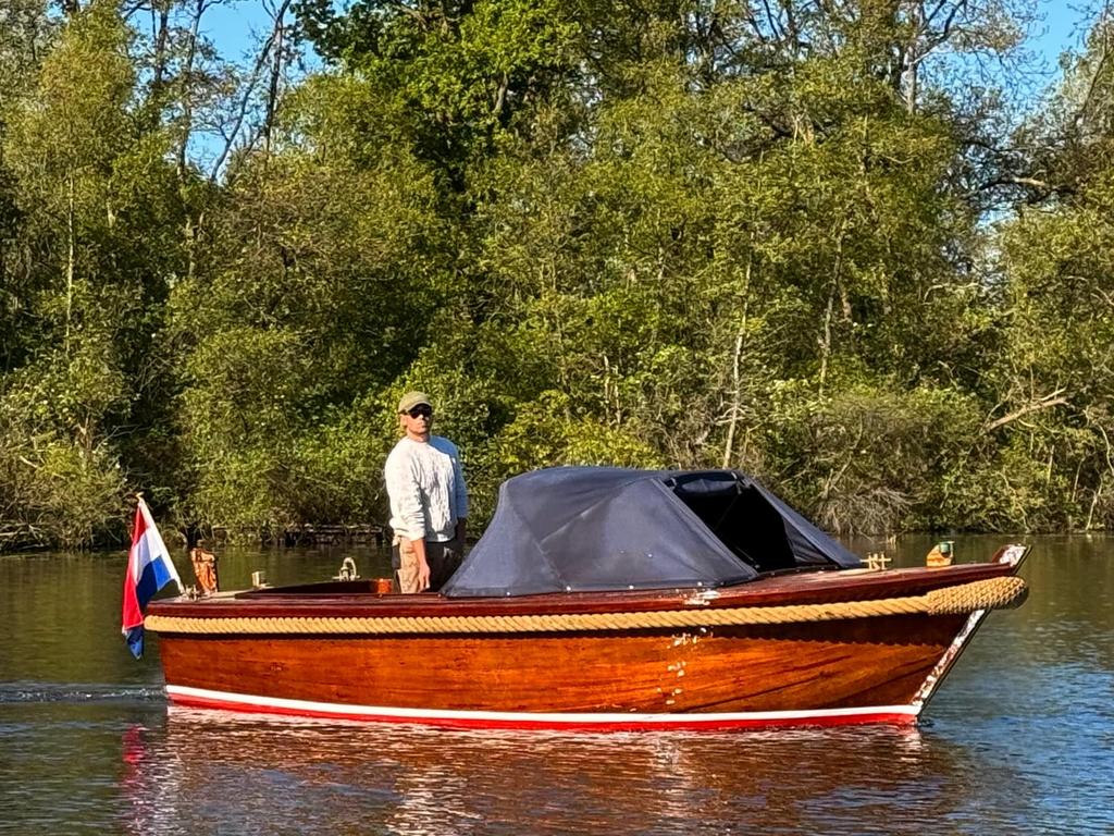 Prachtige Mahonie Teakhouten Sloep - Recent Opgeknapt, Watersport en Boten, Sloepen, Ophalen, Tot 10 pk, Binnenboordmotor, Diesel