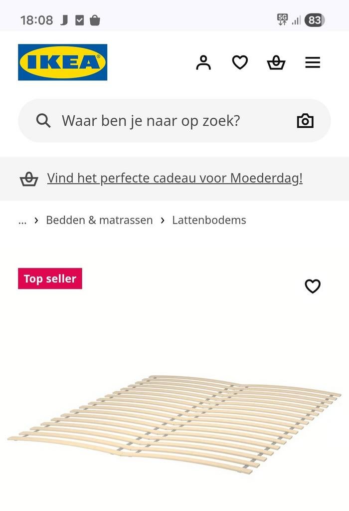 Ikea lattenbodem 140x200 in goede staat - Gratis af te halen, Huis en Inrichting, Slaapkamer | Matrassen en Bedbodems, Ophalen of Verzenden