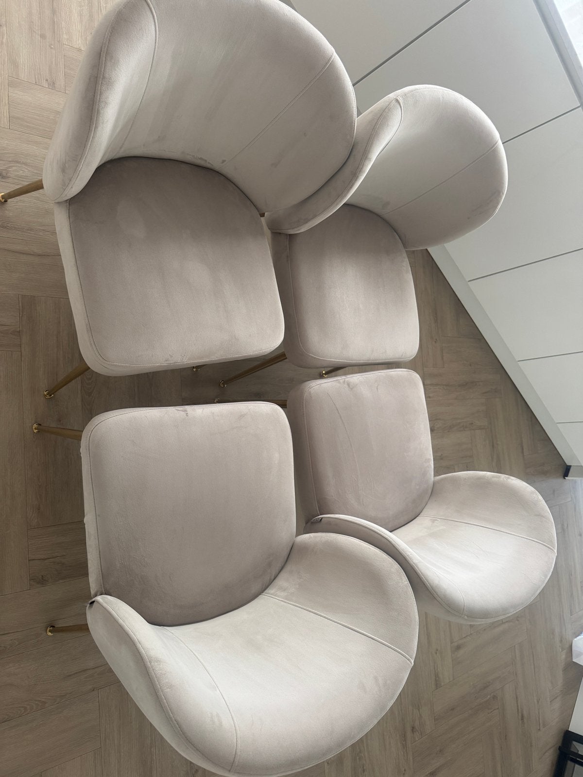4 Richmond Stoelen Cannon Khaki / Brushed Gold, Ophalen, Overige kleuren, Richmond, Overige materialen