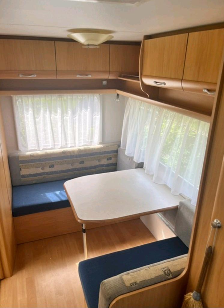 Beyerland Sprinter 390; vast bed, mover, fietsenrek, Caravans en Kamperen, Caravans, Vast bed, Luifel, Treinzit, Tot en met 3