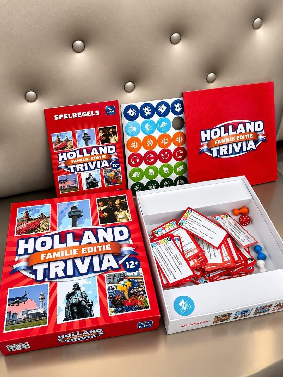 Holland Familie Editie Trivia Bordspel - King Games, Hobby en Vrije tijd, Drie of vier spelers, Ophalen of Verzenden, Nieuw, King Games
