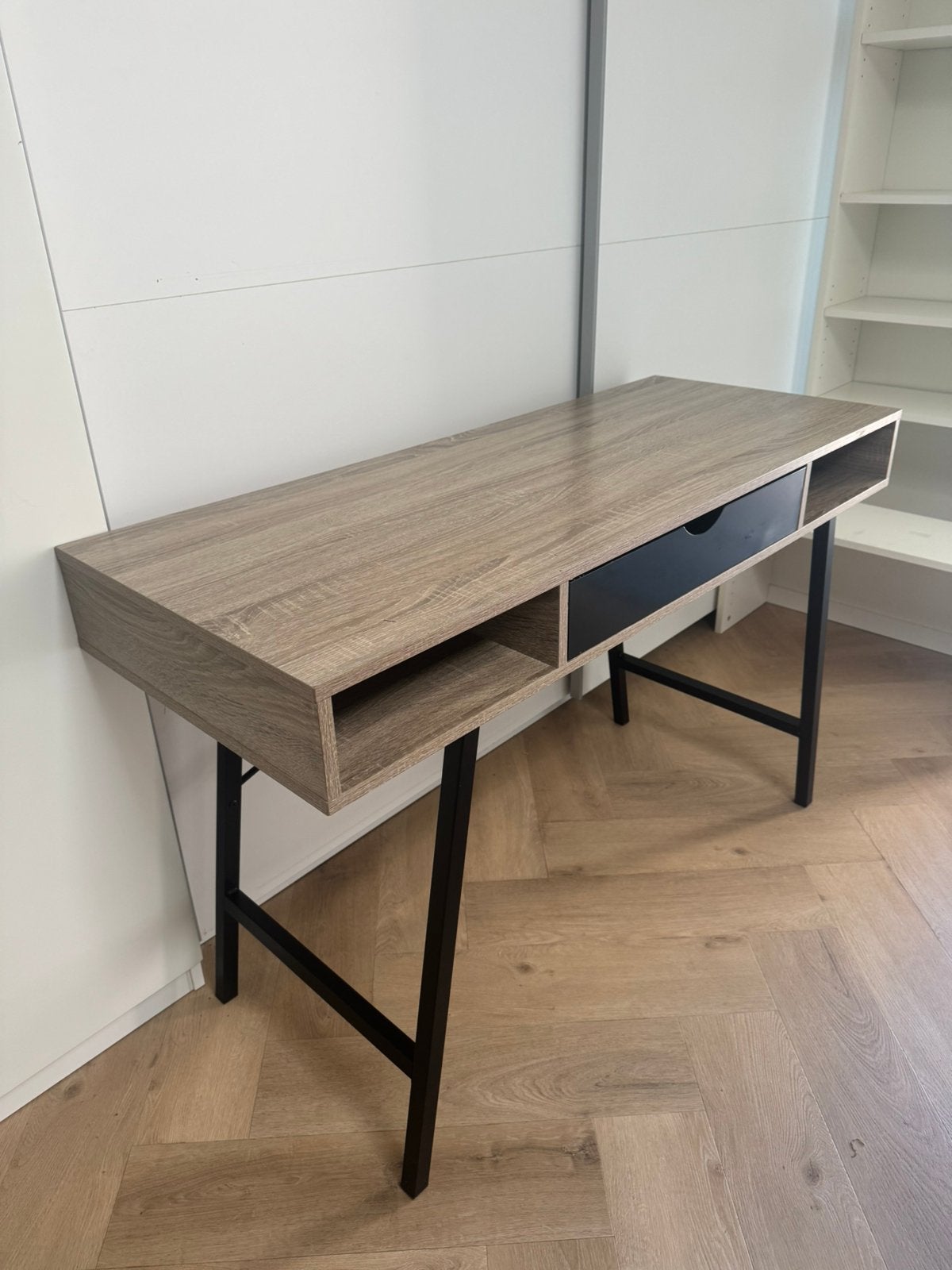 Jysk Bureau ABBETVED 48x120 licht eiken kleur/zwart, Ophalen
