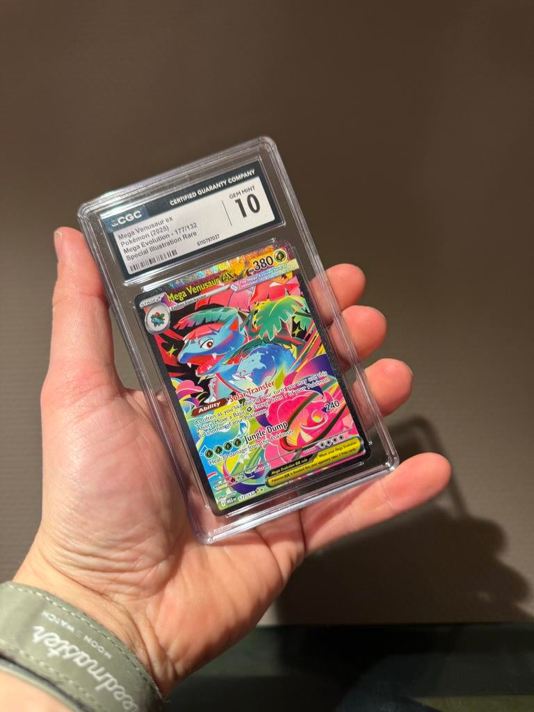 Mega Venusaur ex 177/132 CGC 10 Gem Mint Pokemon Kaart, Ophalen of Verzenden, Nieuw, Losse kaart