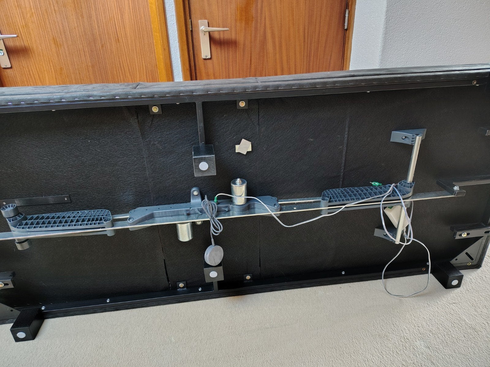 2 Swiss Sense boxspring bodems, elektrisch verstelbaar, Ophalen, 90 cm, Tweepersoons, Stof