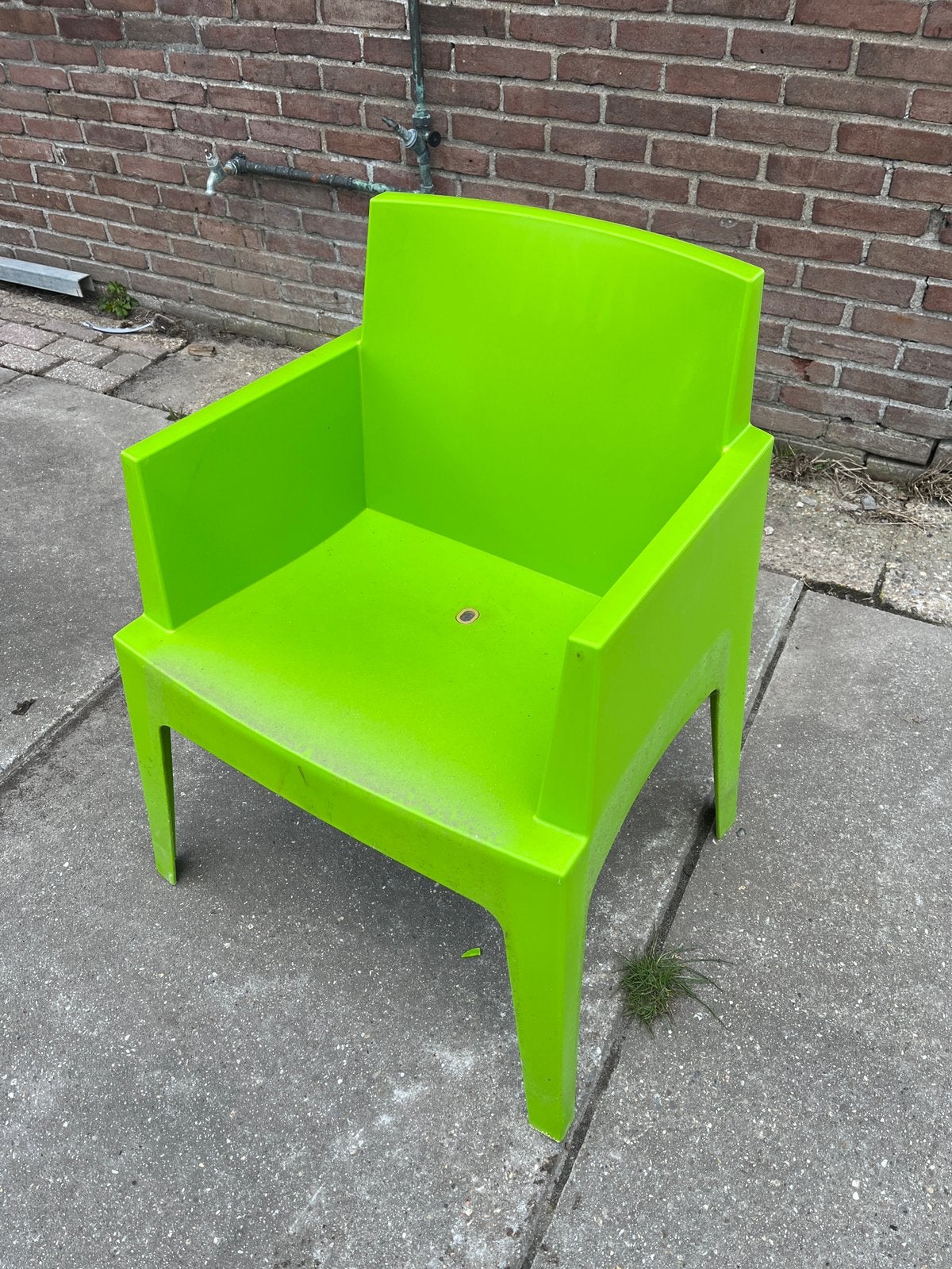 4 leuke tuinstoelen Philip Starck groen, Ophalen, Gebruikt, Kunststof