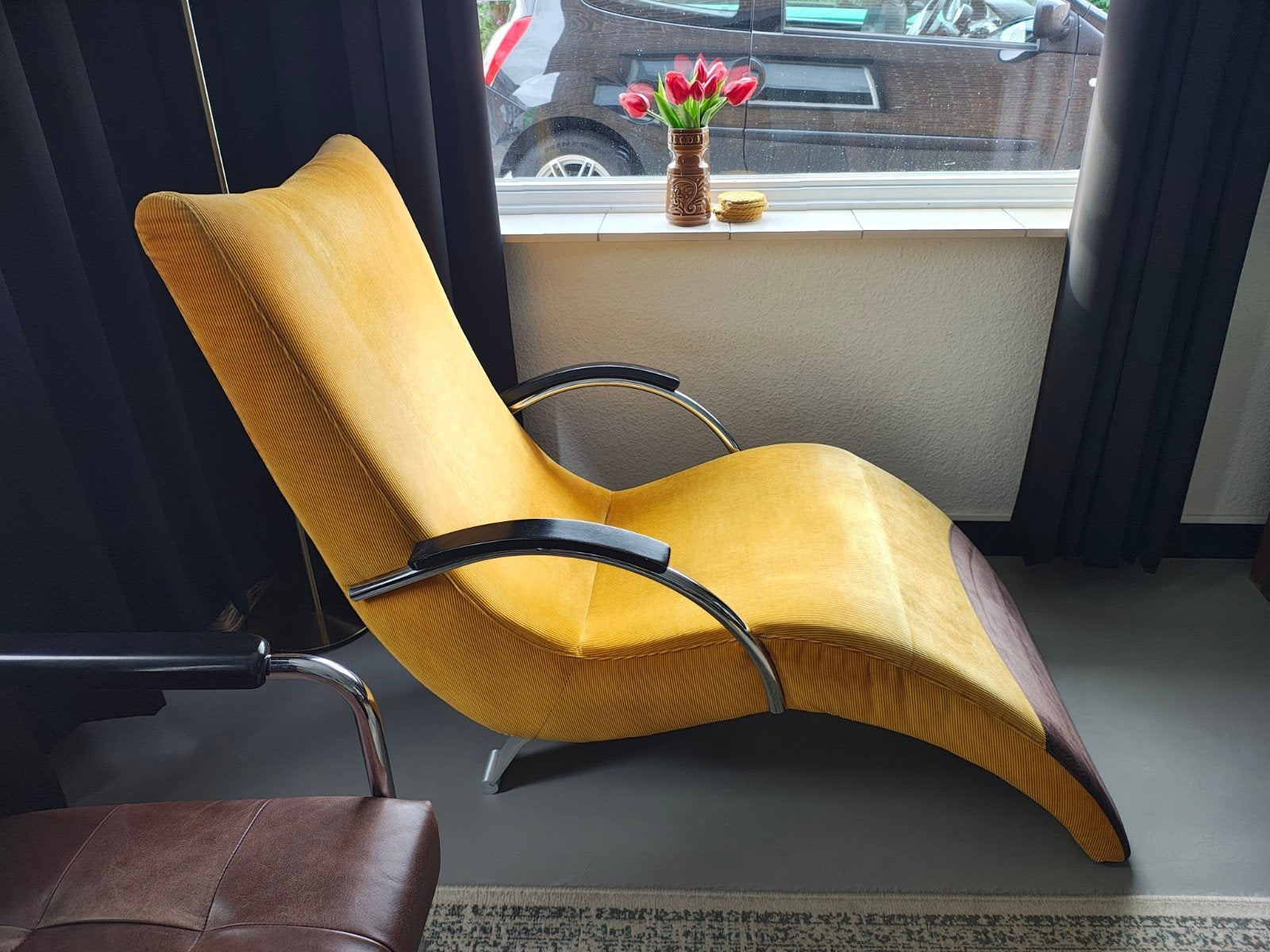 prachtige vintage chaise Lounge., Huis en Inrichting, Ophalen, Eenpersoons, Vintage, Minder dan 150 cm