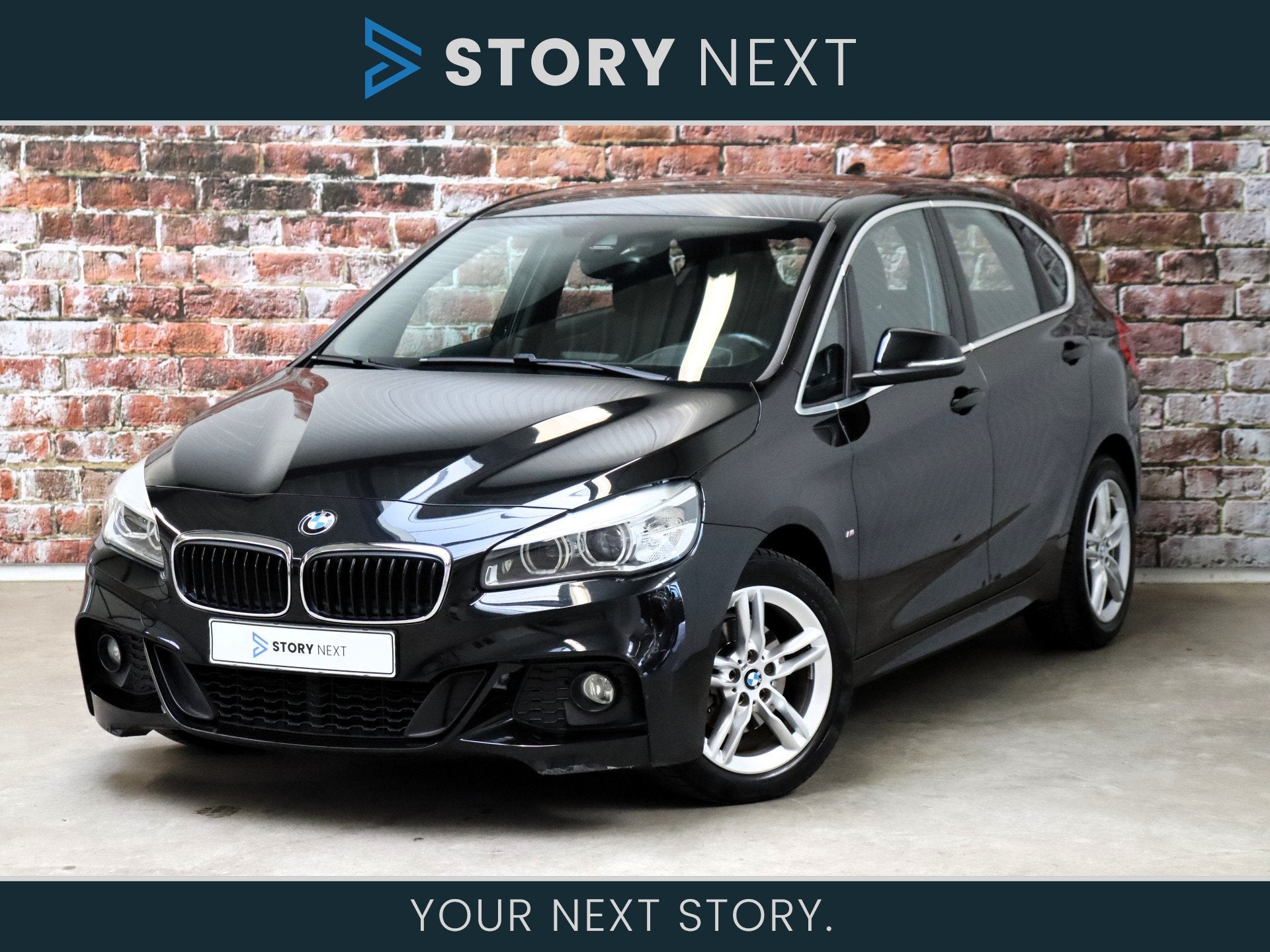 BMW 2 Serie Active Tourer 218i Executive M Sport Pakket Auto, 136 pk, Gebruikt, Alcantara, Zwart