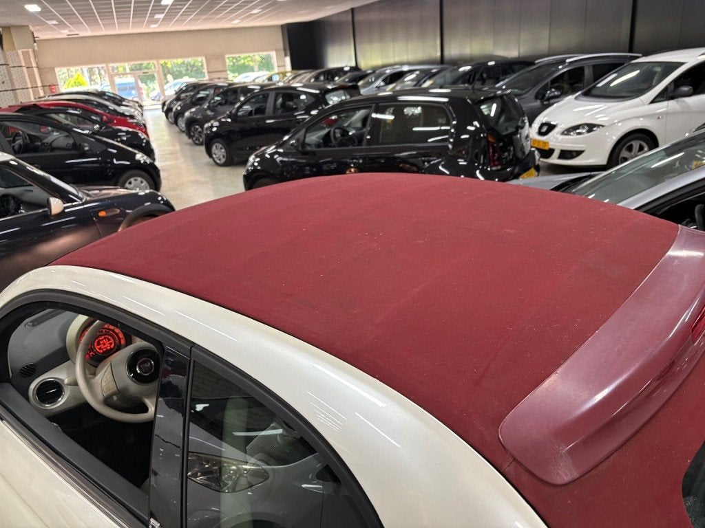 Fiat 500C 1.4 Sport Cabriolet Airco Leder Parelmoer Dak werk, Euro 5, 101 pk, Gebruikt, 4 cilinders