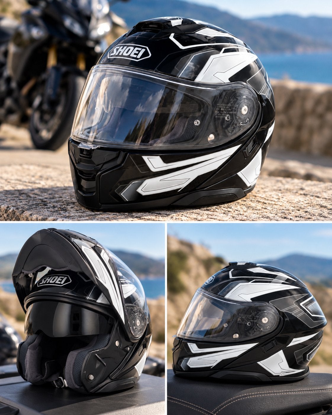 Shoei Neotec 3 Anthem TC-5 maat L + SENA SRL-3, Motoren, Ophalen, Heren, Nieuw zonder kaartje, Integraalhelm