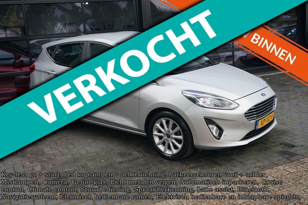 Ford Fiesta 1.0 EcoBoost Titanium | Camera | Nieuwe riem, Auto's, Dealer onderhouden, Stof, Gebruikt, 100 pk