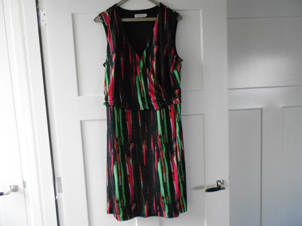 Promiss jurk, zwart met kleuren, maat XL, Kleding | Dames, Jurken, Promiss, Verzenden, Zwart, Maat 46/48 (XL) of groter