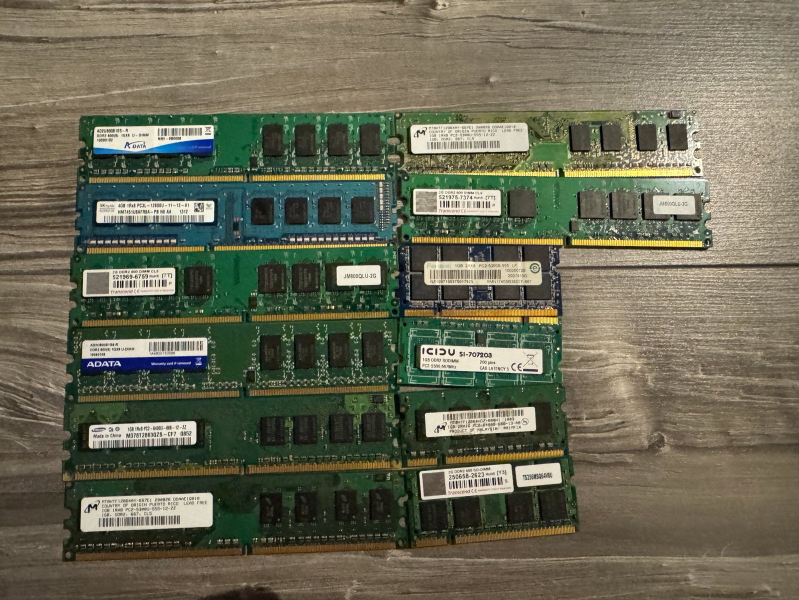 Diverse geheugenbankjes voor PC en laptop, Computers en Software, RAM geheugen, Ophalen of Verzenden, Gebruikt, Overige soorten