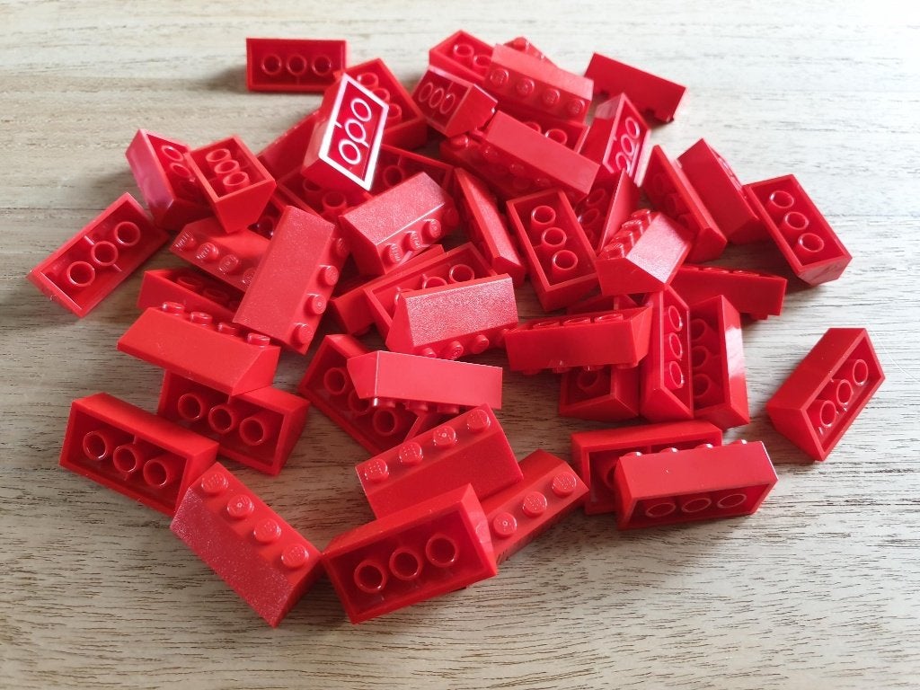Partij N369=50x Nieuwe Lego dakpannen 2x4 (Meerdere setjes), Lego, Lego, Lego, Nieuw