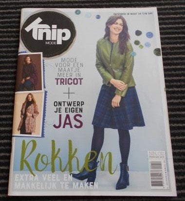 Knipmode nummer 2 februari 2018 alle patronen maat 34/54 XL, Hobby en Vrije tijd, Verzenden, Zo goed als nieuw, Vrouw, Knipmode