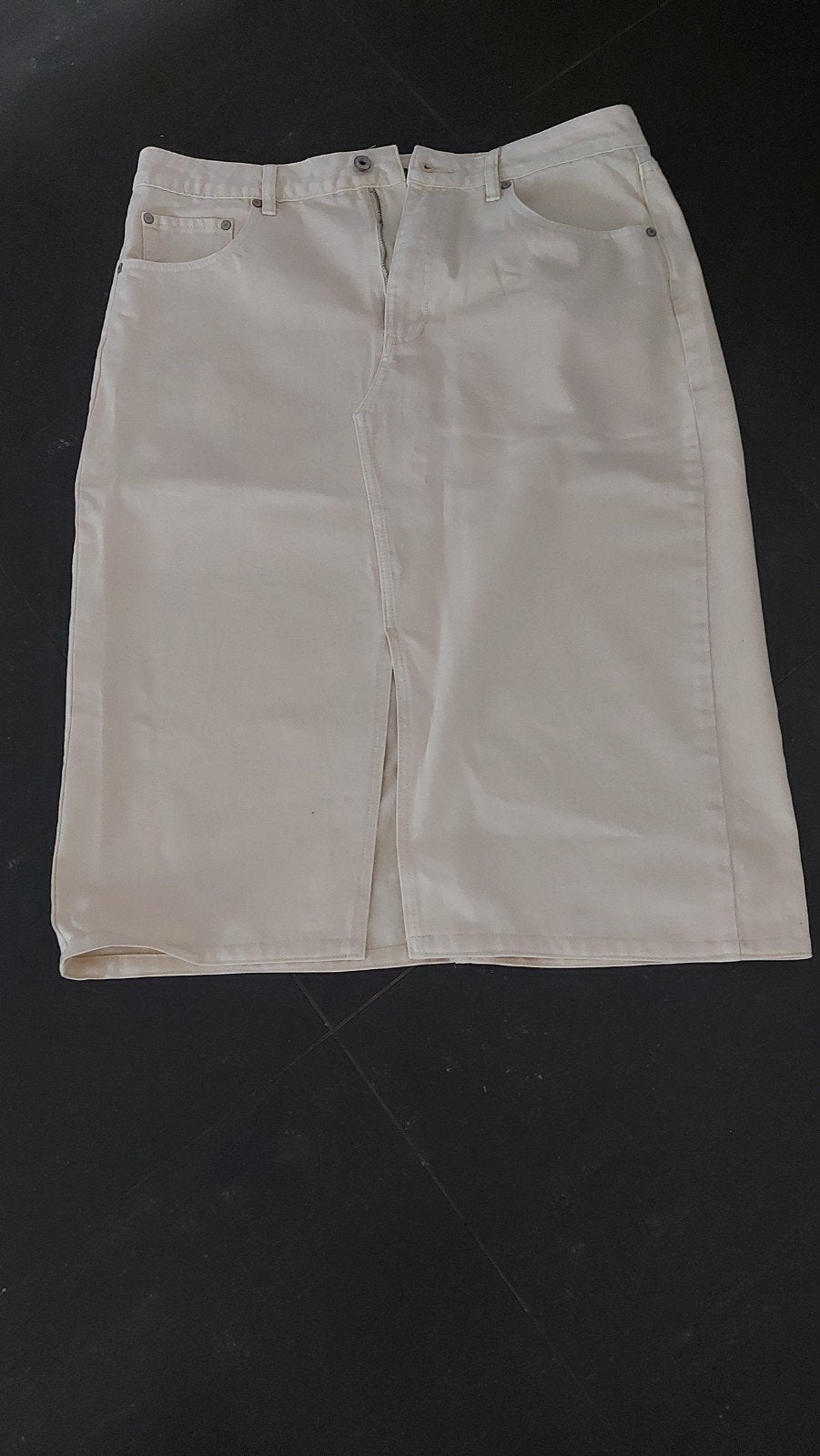 Spijkerrok, lang  maat 42, Kleding | Dames, Beige, Maat 42/44 (L), Ophalen of Verzenden, Zo goed als nieuw