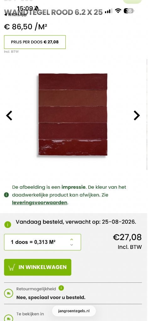 Keramieke tegeltjes, Ophalen, Nieuw, Minder dan 20 cm, Minder dan 20 cm
