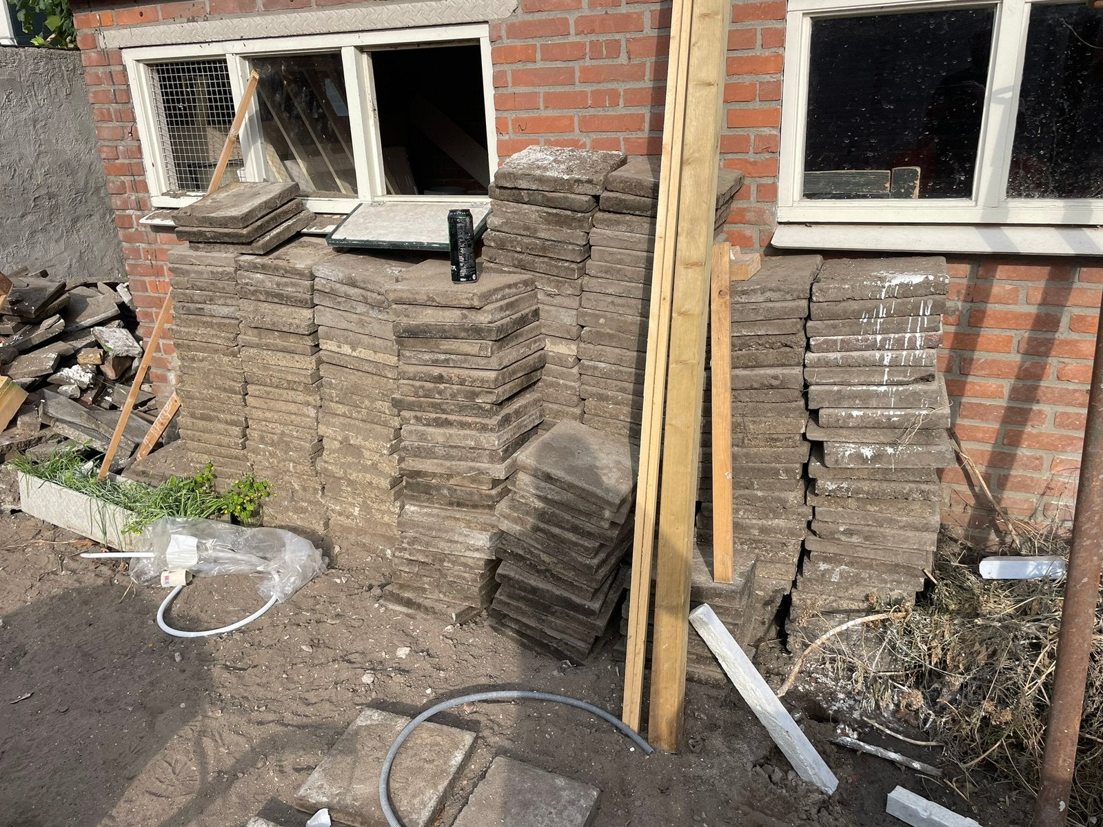 Gratis betontegels, stoeptegels 30x30, Ophalen, Zo goed als nieuw, Beton, Terrastegels