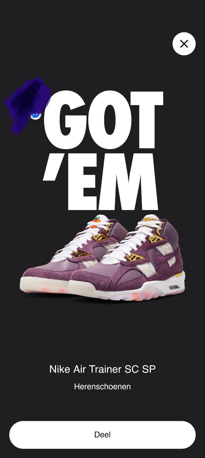 Nike air trainer sc Atlanta Olympics 30th anniversary, Ophalen of Verzenden